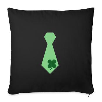 Shamrocks Tie St. Patrick's Day Green Irish - Sofa pillowcase 17,3'' x 17,3'' (45 x 45 cm) - black - Front