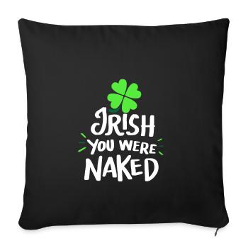 shirt du jour de St Patrick drôle - Housse de coussin décorative 45 x 45 cm - noir - Devant