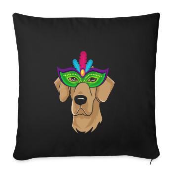 I love Great Dane gift Carnival Faschin - Sofa pillowcase 17,3'' x 17,3'' (45 x 45 cm) - black - Front