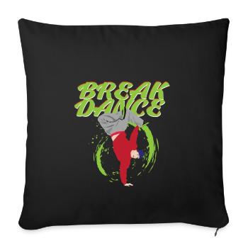 break dancing - Sofa pillowcase 17,3'' x 17,3'' (45 x 45 cm) - black - Front