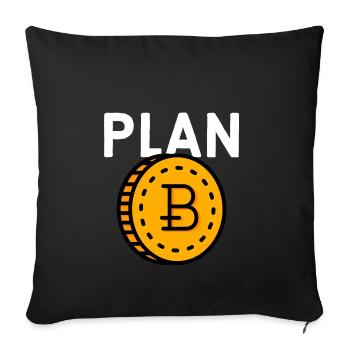Plan B - Funny Blockchain HODL Digi Coin Crypto - Housse de coussin décorative 45 x 45 cm - noir - Devant