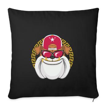 Les amateurs de chien chien pitbull chemise drôle - Housse de coussin décorative 45 x 45 cm - noir - Devant