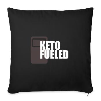 KETO fueled - Sofa pillowcase 17,3'' x 17,3'' (45 x 45 cm) - black - Front