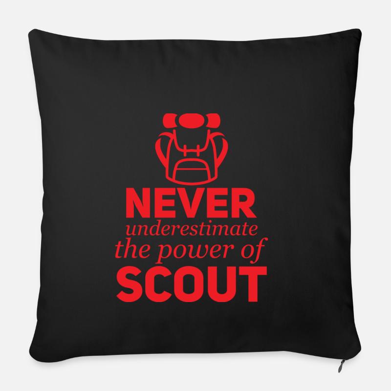 Pfadfinder, Scout, Wölfling, Rover, Geschenk - Sofakissenbezug 45 x 45 cm - Schwarz