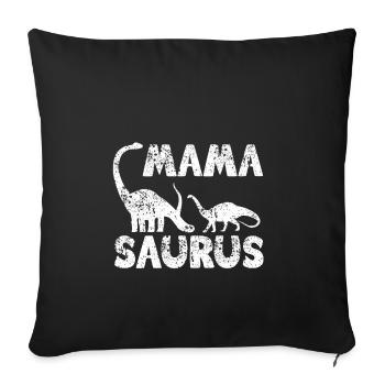 Mama Saurus v3 - Housse de coussin décorative 45 x 45 cm - noir - Devant