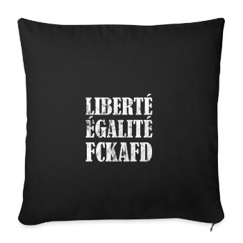 Anti AfD FckAfD Nazis Recht Gegen Rassismus Links - Sofakissenbezug 45 x 45 cm - Schwarz - Vorne