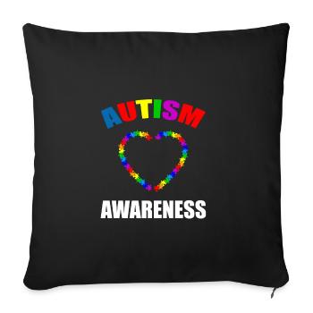 Autism Awareness - Housse de coussin décorative 45 x 45 cm - noir - Devant