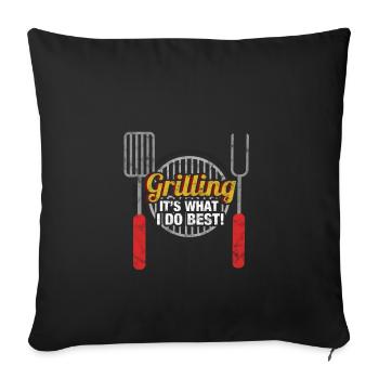 Barbecues - I can do that best - Sofa pillowcase 17,3'' x 17,3'' (45 x 45 cm) - black - Front