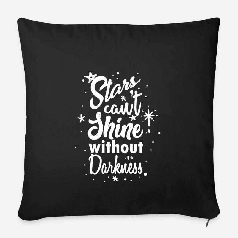 Les étoiles dans l'obscurité - Housse de coussin décorative 45 x 45 cm - noir