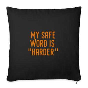 Mysafewordisharder - Sofakissenbezug 45 x 45 cm - Schwarz - Vorne