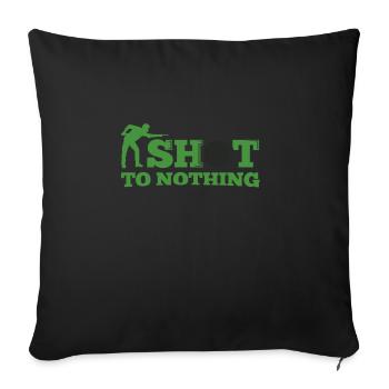 Snooker shot to nothing - Sofa pillowcase 17,3'' x 17,3'' (45 x 45 cm) - black - Front