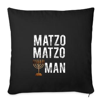 Matzo Matzo Funny MENORAH HANUKKAH - Sofakissenbezug 45 x 45 cm - Schwarz - Vorne