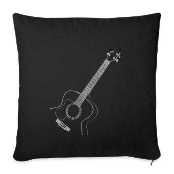 Akustik Gitarre Gitarrist Musik Geschenk - Sofakissenbezug 45 x 45 cm - Schwarz - Vorne