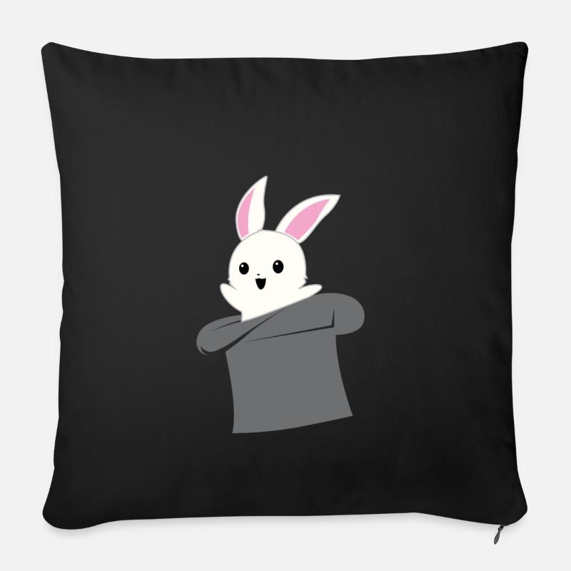 Magic Hat - Magic - Magic - Magician - Magic Hat - Sofa pillowcase 17,3'' x 17,3'' (45 x 45 cm) - black