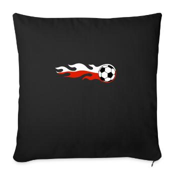 Pologne Polska Football Fan Fan polonais - Housse de coussin décorative 45 x 45 cm - noir - Devant