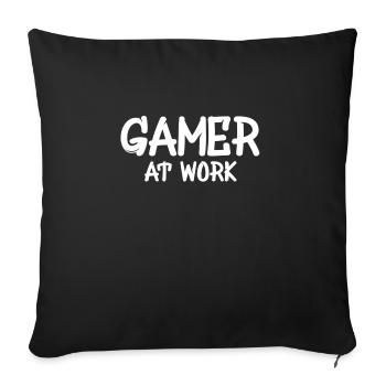 2668 Gamer at work - Sofakissenbezug 45 x 45 cm - Schwarz - Vorne