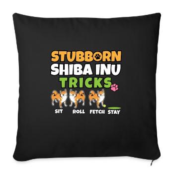 Stubborn Shiba Inu Tricks I Dog Lover I Shiba - Housse de coussin décorative 45 x 45 cm - noir - Devant
