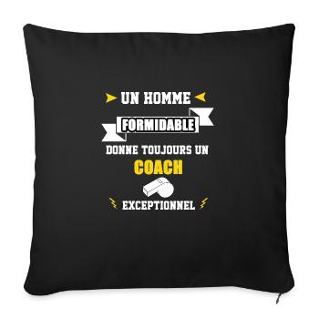 Homme formidable COACH exceptinnel - Housse de coussin décorative 45 x 45 cm - noir - Devant