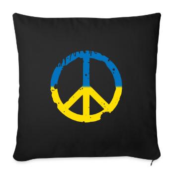 PEACE UKRAINE - STOP WAR - FREE - Sofa pillowcase 17,3'' x 17,3'' (45 x 45 cm) - black - Front