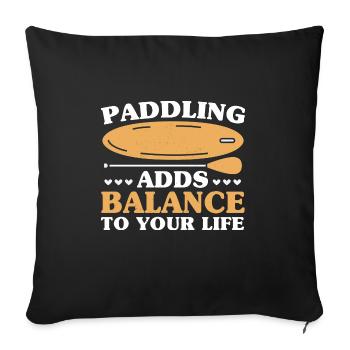SUP Paddle Board Paddleboard - Housse de coussin décorative 45 x 45 cm - noir - Devant