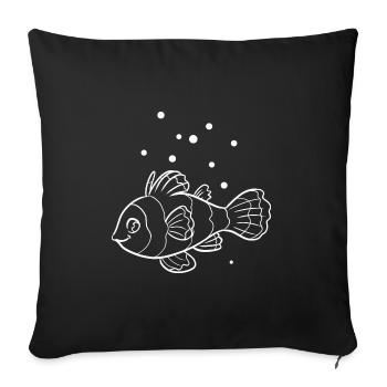 Fisch Aquarium Meerestier Naturschutz - Sofakissenbezug 45 x 45 cm - Schwarz - Vorne
