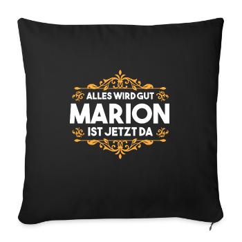 Marion - Sofakissenbezug 45 x 45 cm - Schwarz - Vorne