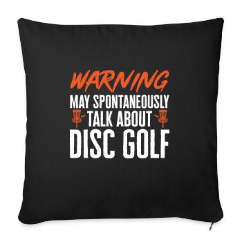 Discgolf Disc Golf Frisbee - Sofa pillowcase 17,3'' x 17,3'' (45 x 45 cm) - black - Front
