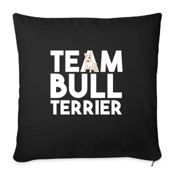 Chien Bull Terrier - Housse de coussin décorative 45 x 45 cm - noir - Devant