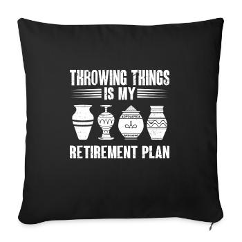 Pottery Pottery Pottery Artist Clay - Sofa pillowcase 17,3'' x 17,3'' (45 x 45 cm) - black - Front