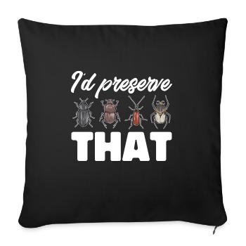 Insect collectors, insects, beetle lovers, entomologists - Sofa pillowcase 17,3'' x 17,3'' (45 x 45 cm) - black - Front