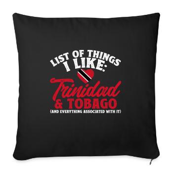Trinidad and Tobago flag - Sofa pillowcase 17,3'' x 17,3'' (45 x 45 cm) - black - Front