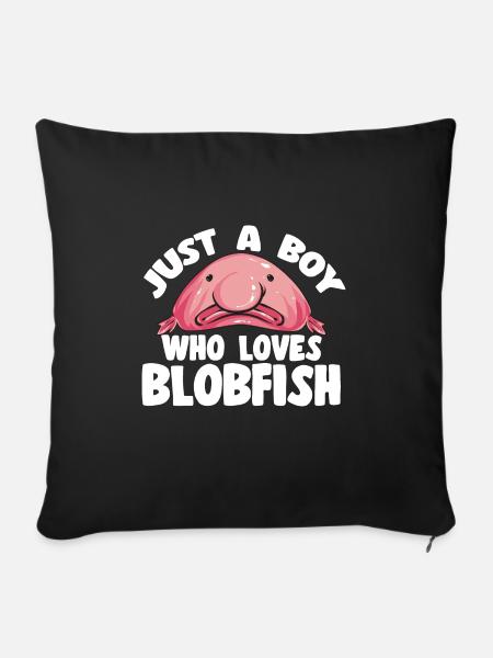 Blobfisch - Sofakissenbezug 45 x 45 cm - Schwarz