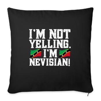 Flag of Saint Kitts and Nevis - Sofa pillowcase 17,3'' x 17,3'' (45 x 45 cm) - black - Front