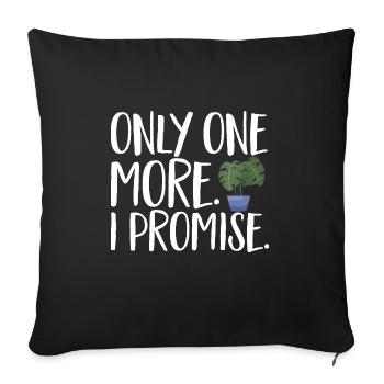 Monstera Deliciosa Albo Botanical Houseplant - Sofa pillowcase 17,3'' x 17,3'' (45 x 45 cm) - black - Front