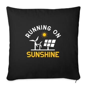 Solar Panel Solar Energy Solar Power - Sofa pillowcase 17,3'' x 17,3'' (45 x 45 cm) - black - Front