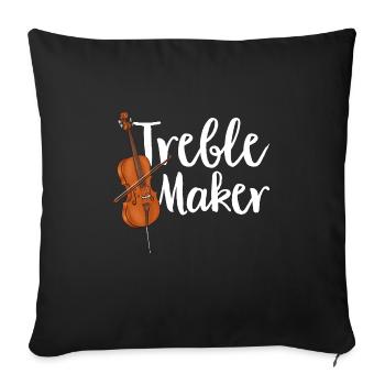 Violoncelliste Violoncelliste Musicien Violoncelle - Housse de coussin décorative 45 x 45 cm - noir - Devant