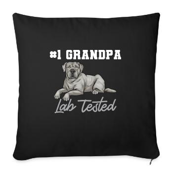 Silver Labrador Retriever Silver Lab - Housse de coussin décorative 45 x 45 cm - noir - Devant
