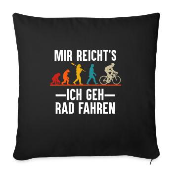 Vélo Dicton VTT Vélo de route Cycliste - Housse de coussin décorative 45 x 45 cm - noir - Devant