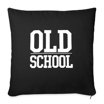 Old School - Housse de coussin décorative 45 x 45 cm - noir - Devant