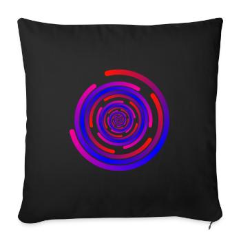 Cercles fous - Housse de coussin décorative 45 x 45 cm - noir - Devant