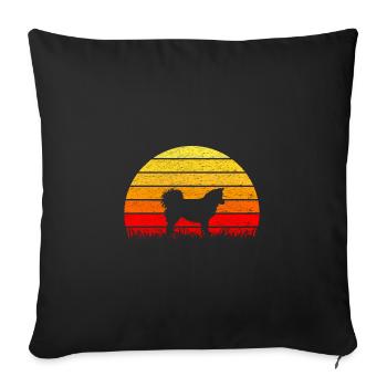 Icelandic Islandhund Shirt - Chien Silhouette - Housse de coussin décorative 45 x 45 cm - noir - Devant