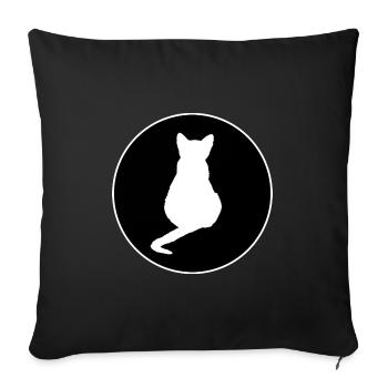 Cat Cat Black Cat Silhouettes - Sofa pillowcase 17,3'' x 17,3'' (45 x 45 cm) - black - Front