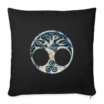 yggdrasil e 242 - Sofakissenbezug 45 x 45 cm - Schwarz - Vorne