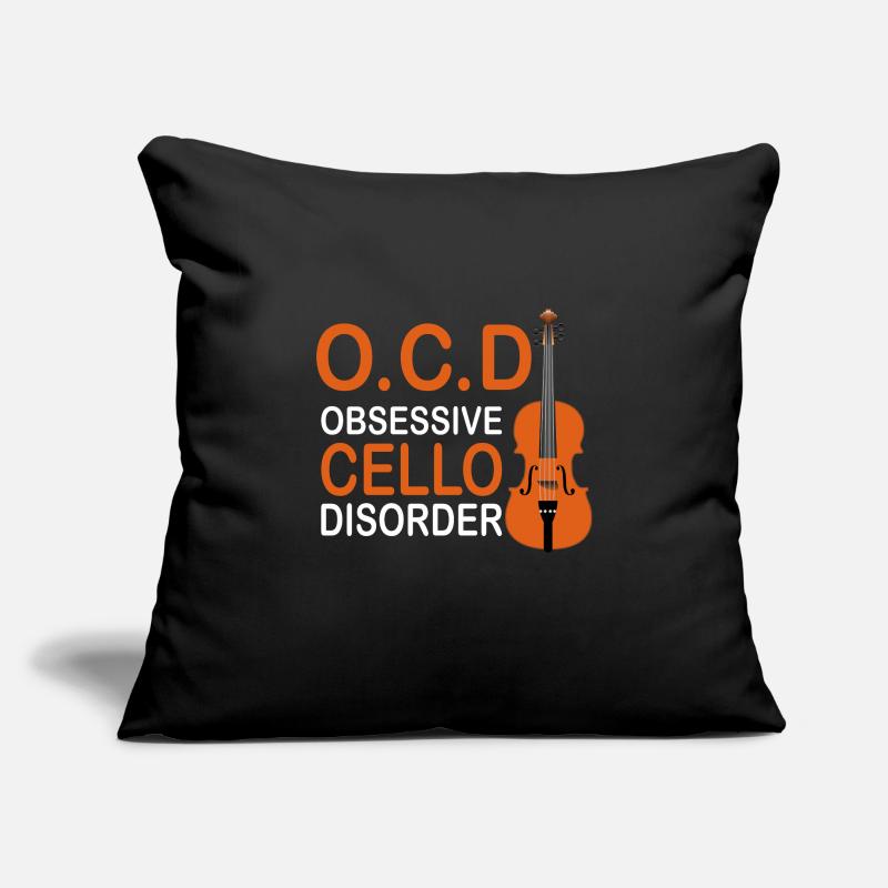 Trouble obsessionnel du violoncelle TOC Housse de coussin décorative 45 x 45 cm