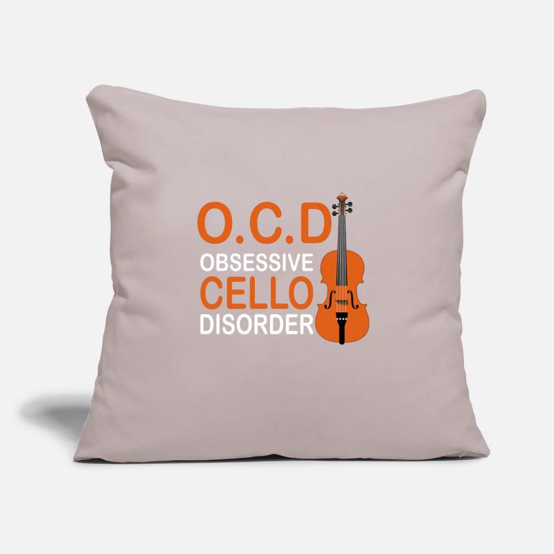 Trouble obsessionnel du violoncelle TOC Housse de coussin décorative 45 x 45 cm