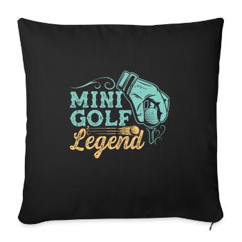 Golf golf golf golf cadeau - Housse de coussin décorative 45 x 45 cm - noir - Devant
