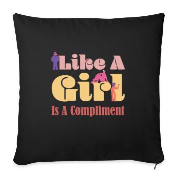 Frauen Gleichberchtigung Design und Feminist - Sofakissenbezug 45 x 45 cm - Schwarz - Vorne