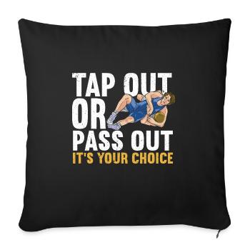 Lutte Lutte Cadeau de lutteur lutteur - Housse de coussin décorative 45 x 45 cm - noir - Devant