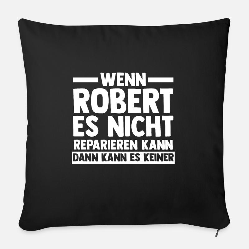 Robert - Sofakissenbezug 45 x 45 cm - Schwarz