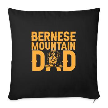 Bernese Mountain Dog - Sofa pillowcase 17,3'' x 17,3'' (45 x 45 cm) - black - Front
